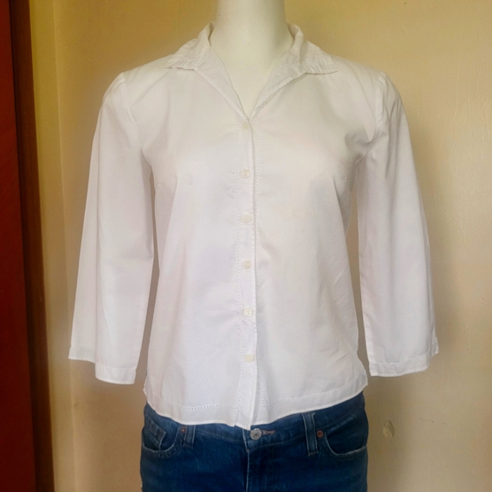 Ann Taylor Classic White Women's Top